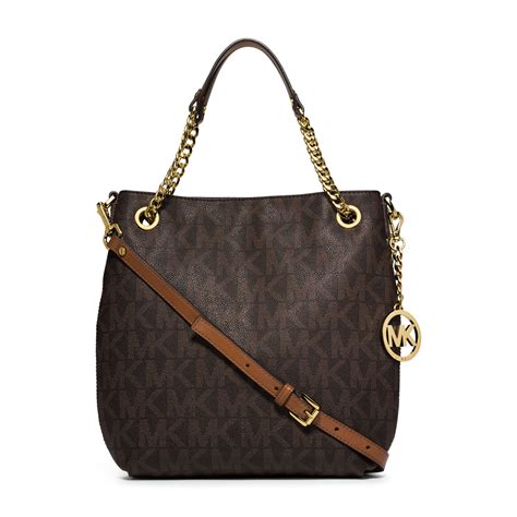 michael kors jet set medium logo shoulder bag